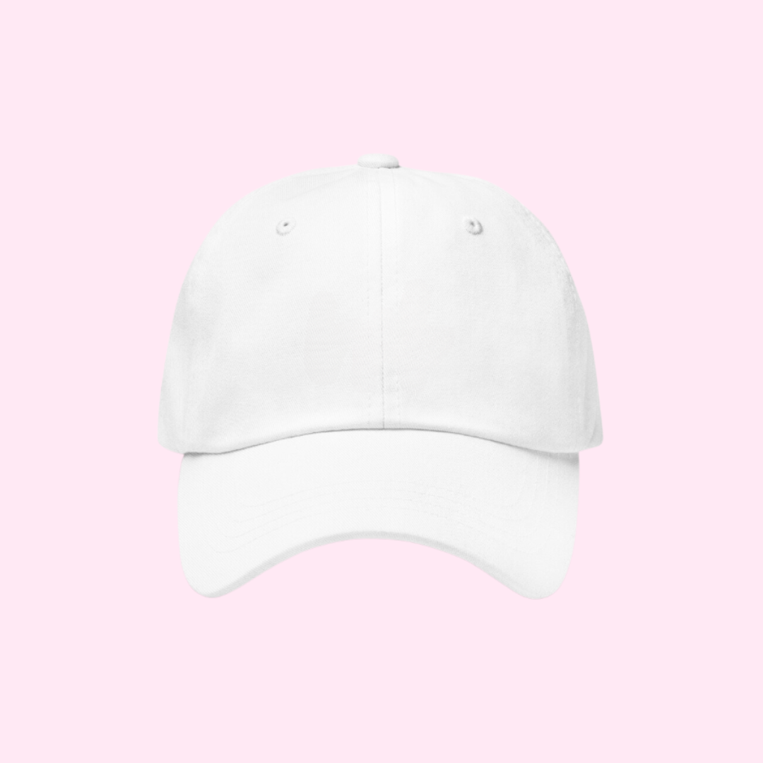 Gorra de tela personalizable con vinil