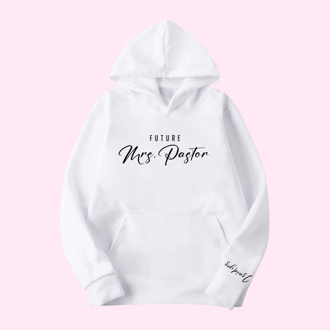 Sudadera blanca personalizable con apellido