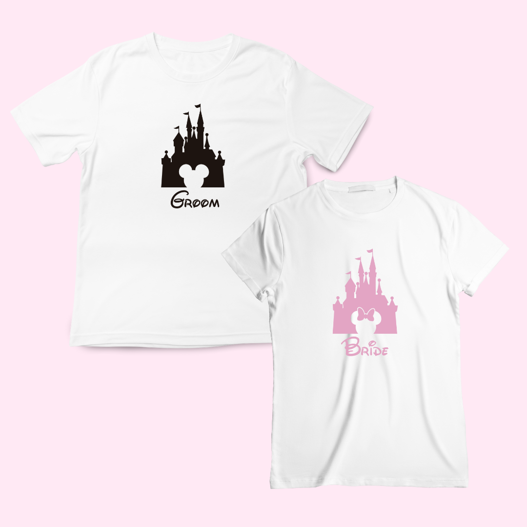 Set de playeras Bride & Groom Disney