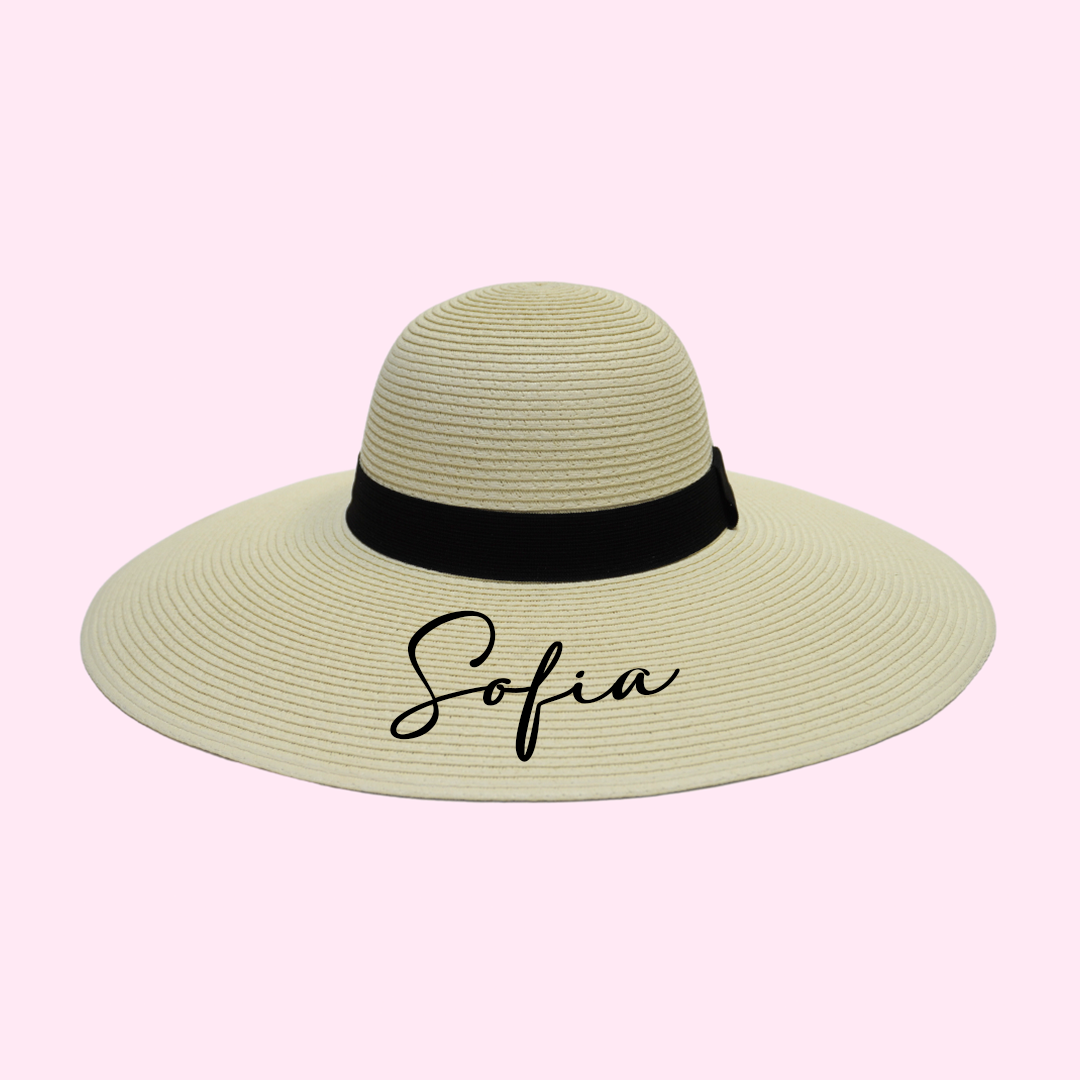 Sombrero playero con vinil