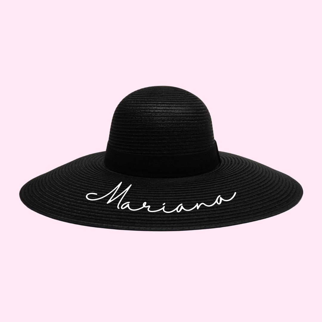 Sombrero playero con vinil