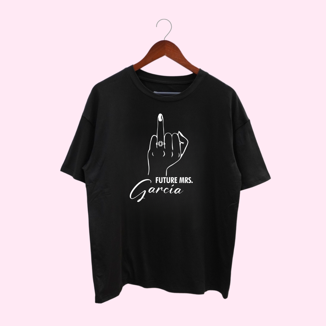 Playera oversized Future Mrs. personalizable