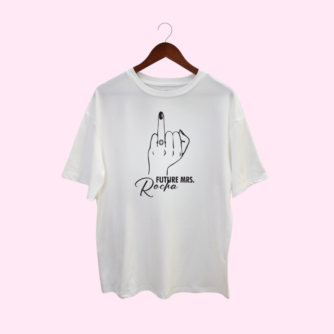 Playera oversized Future Mrs. personalizable