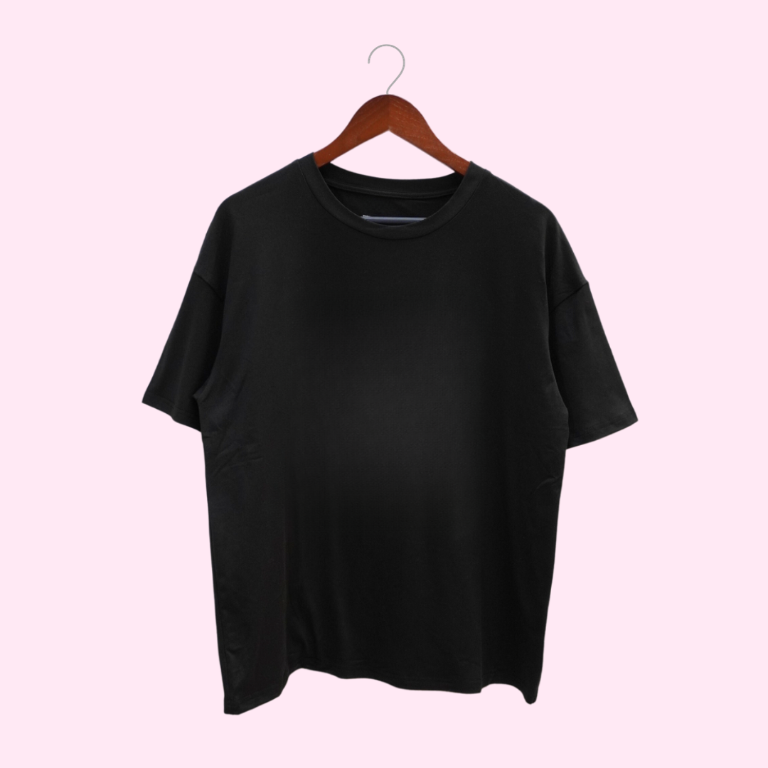 Playera oversized cuello redondo